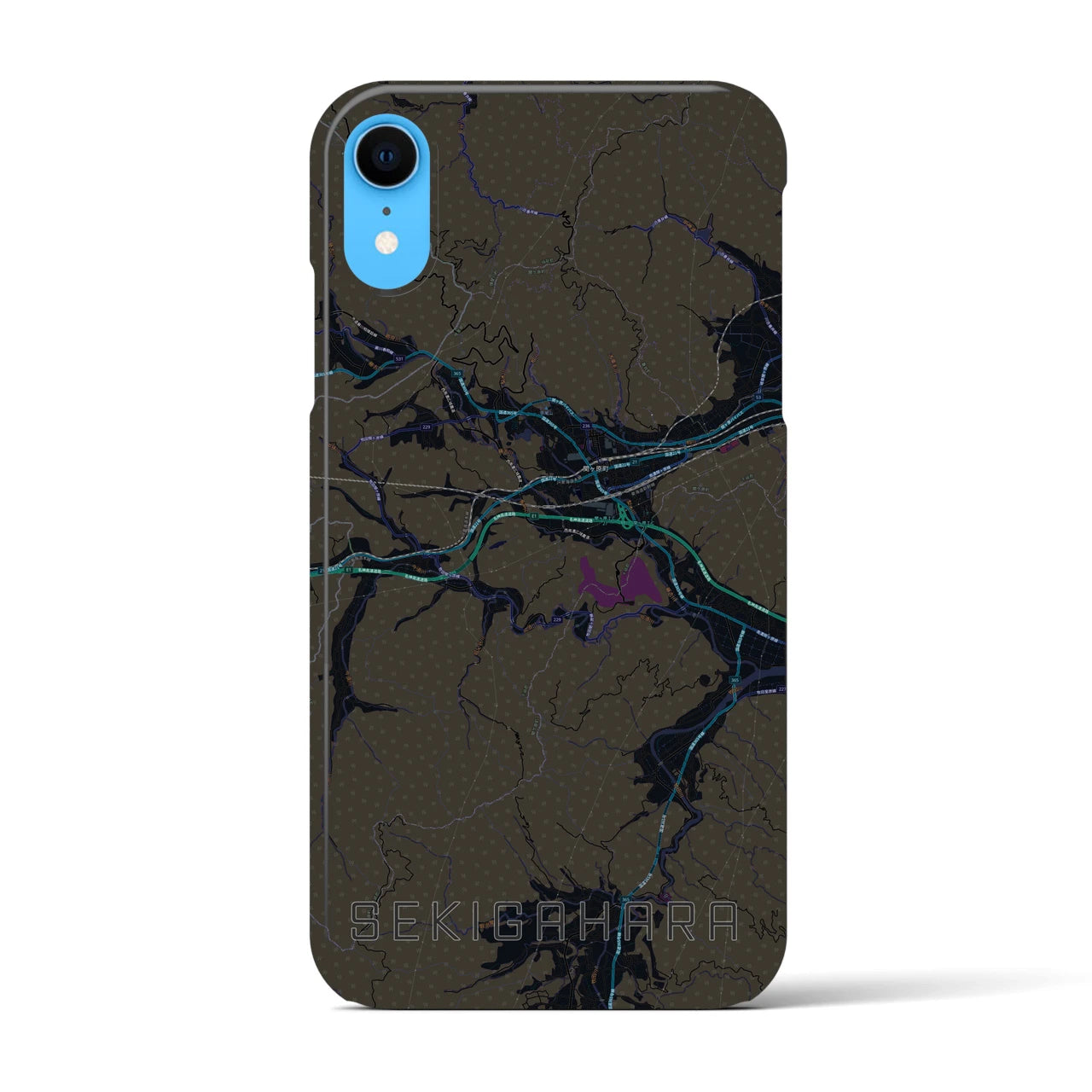 【関ケ原(岐阜県)】地図柄iPhoneケース(バックカバータイプ)