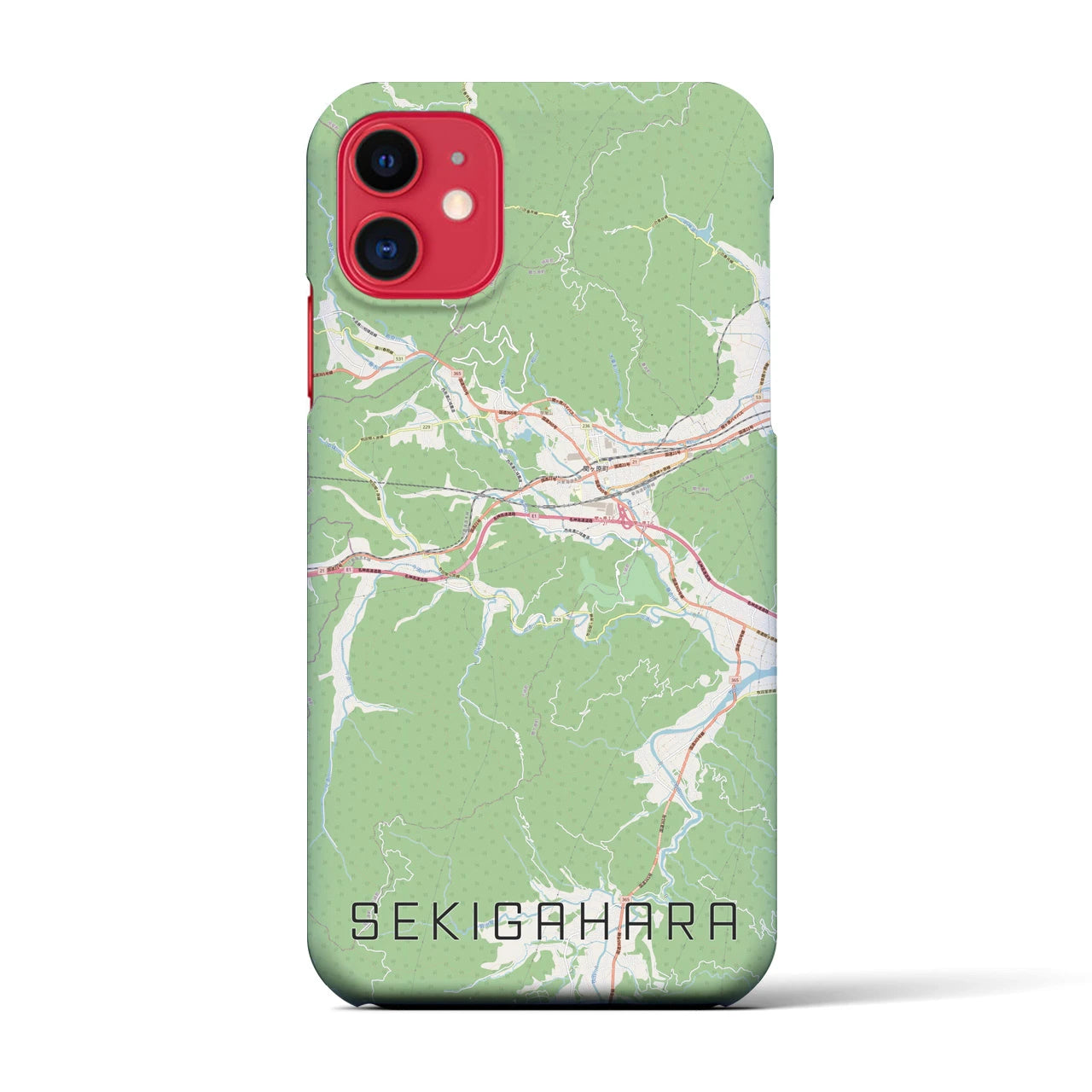 【関ケ原(岐阜県)】地図柄iPhoneケース(バックカバータイプ)