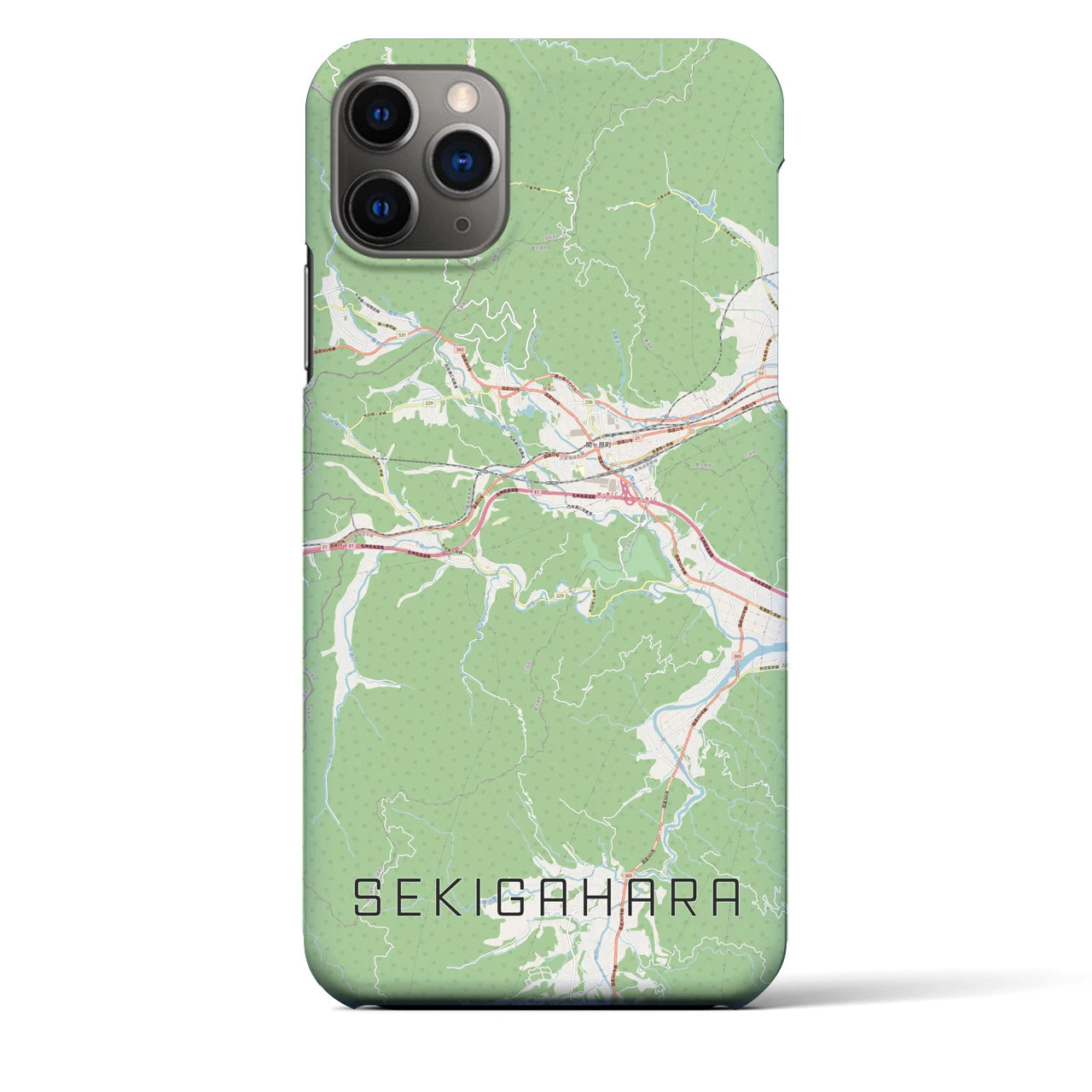 【関ケ原(岐阜県)】地図柄iPhoneケース(バックカバータイプ)