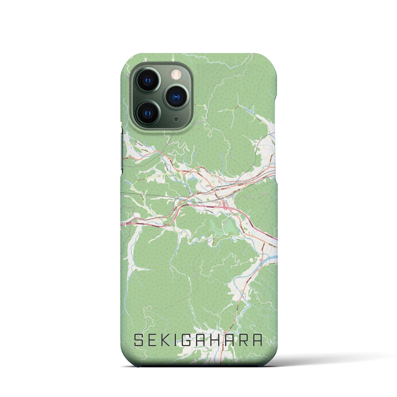【関ケ原(岐阜県)】地図柄iPhoneケース(バックカバータイプ)