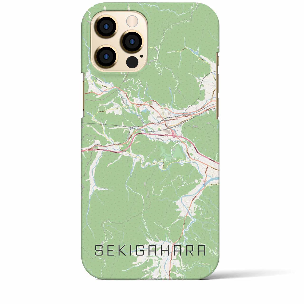 【関ケ原(岐阜県)】地図柄iPhoneケース(バックカバータイプ)