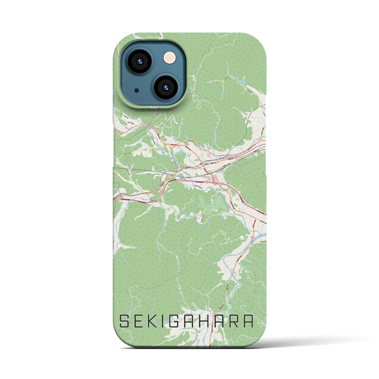 【関ケ原(岐阜県)】地図柄iPhoneケース(バックカバータイプ)