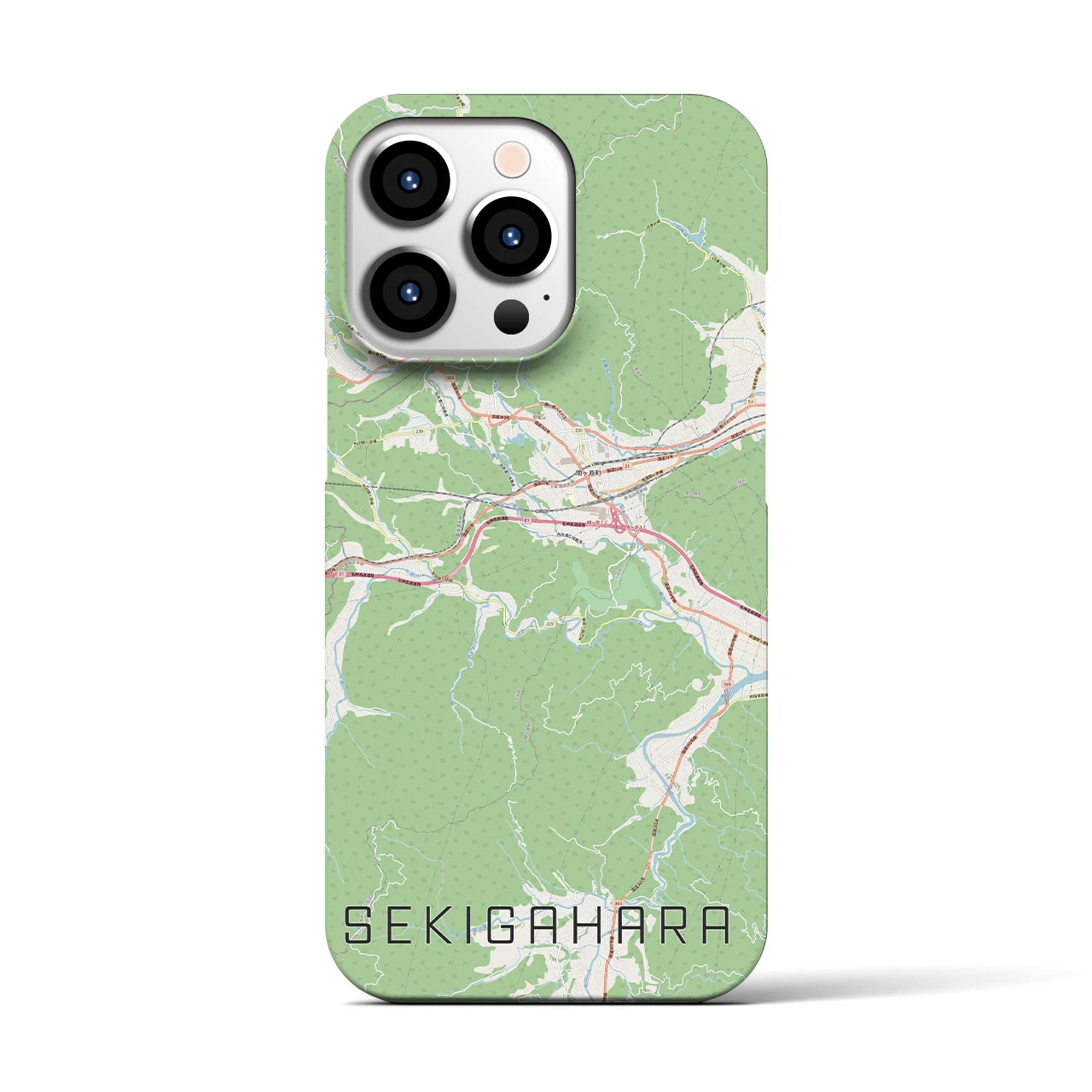 【関ケ原(岐阜県)】地図柄iPhoneケース(バックカバータイプ)