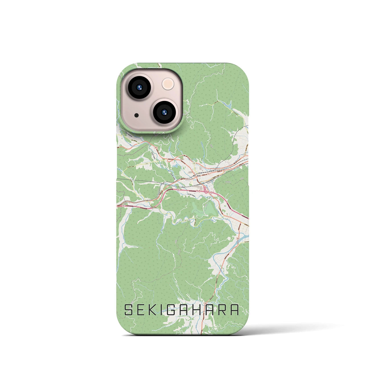 【関ケ原(岐阜県)】地図柄iPhoneケース(バックカバータイプ)