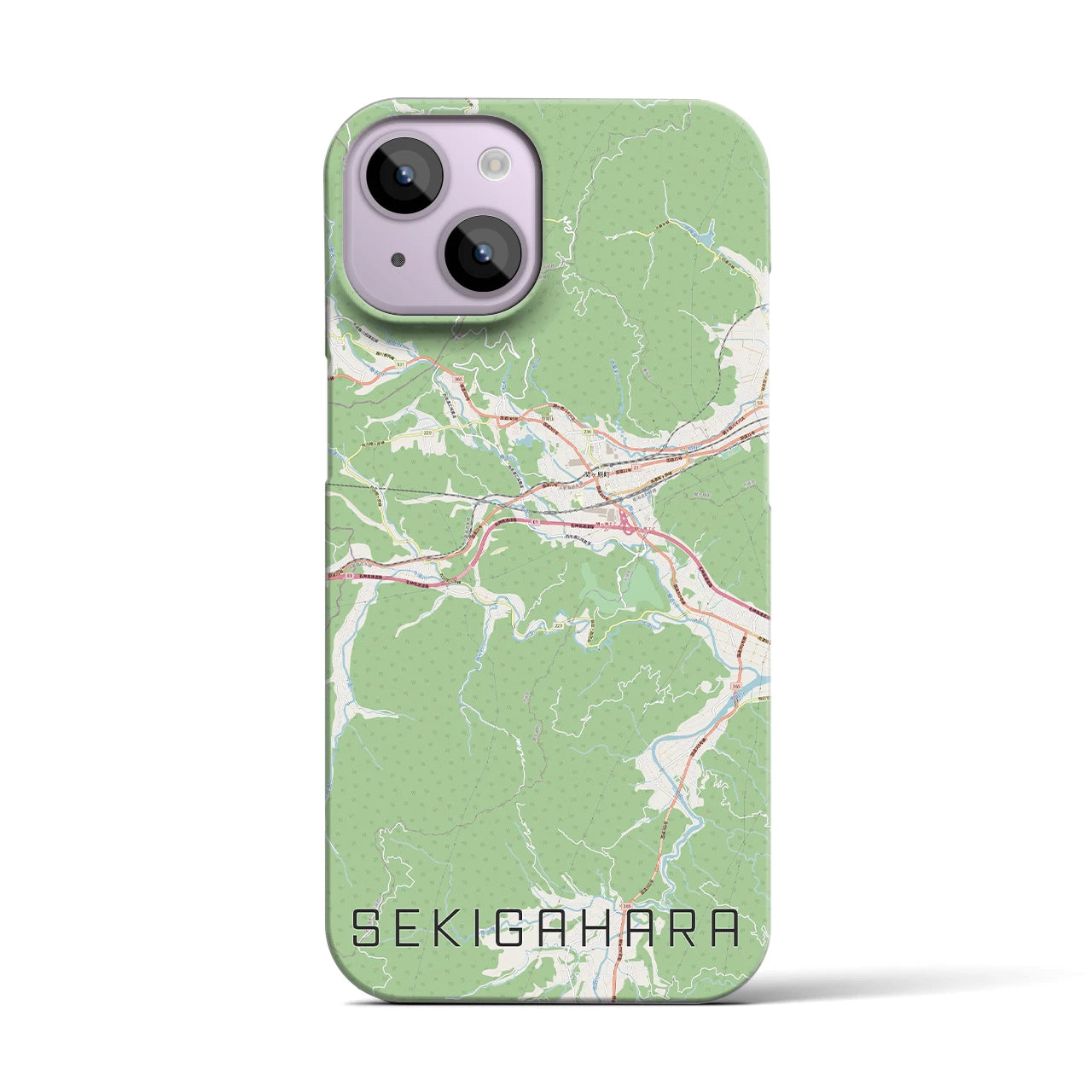 【関ケ原(岐阜県)】地図柄iPhoneケース(バックカバータイプ)