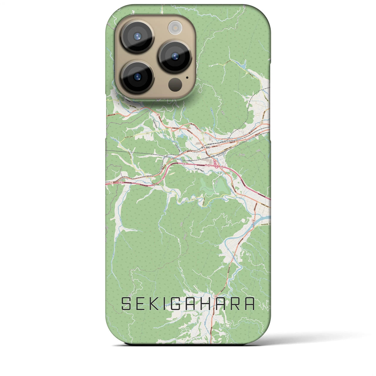 【関ケ原(岐阜県)】地図柄iPhoneケース(バックカバータイプ)