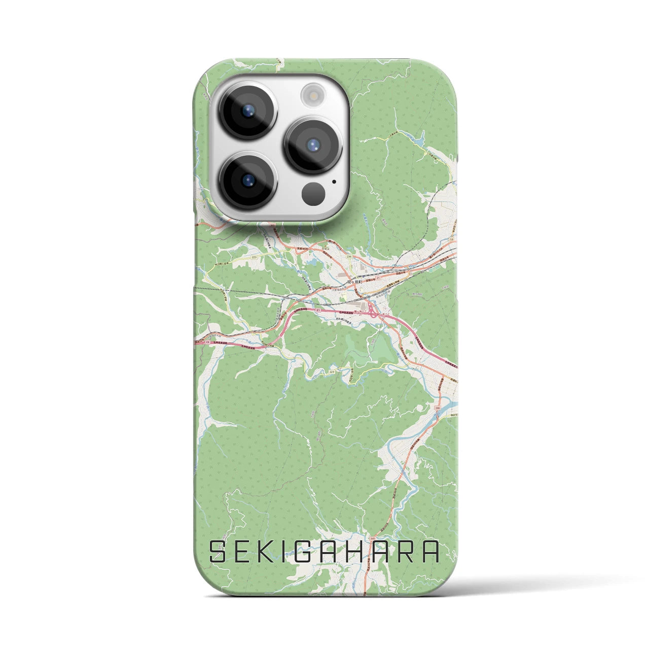 【関ケ原(岐阜県)】地図柄iPhoneケース(バックカバータイプ)