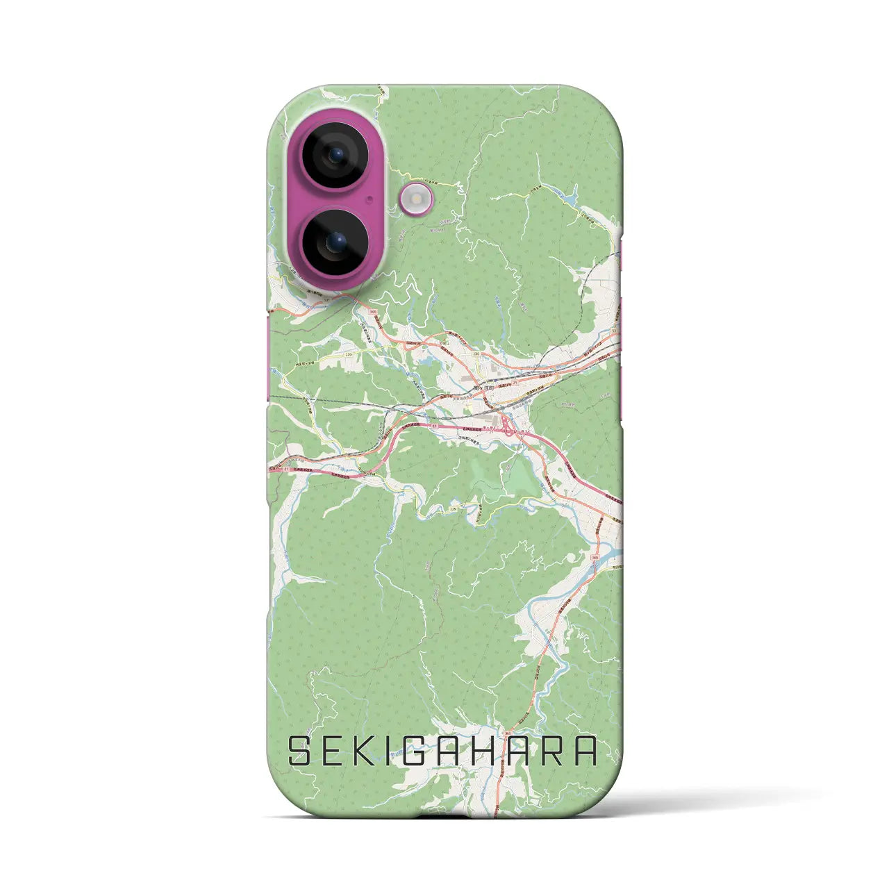 【関ケ原(岐阜県)】地図柄iPhoneケース(バックカバータイプ)
