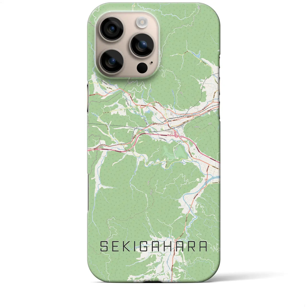 【関ケ原(岐阜県)】地図柄iPhoneケース(バックカバータイプ)
