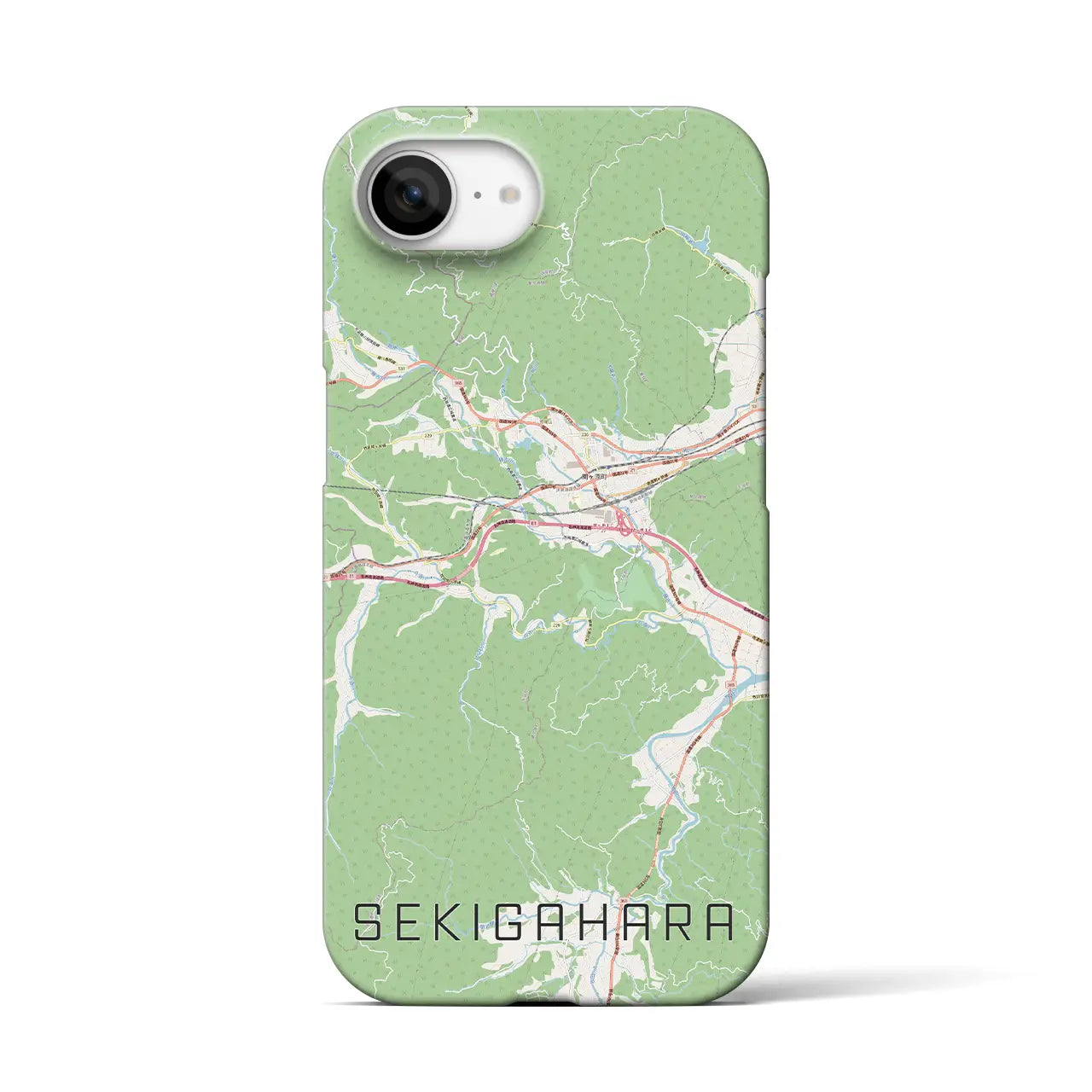 【関ケ原(岐阜県)】地図柄iPhoneケース(バックカバータイプ)