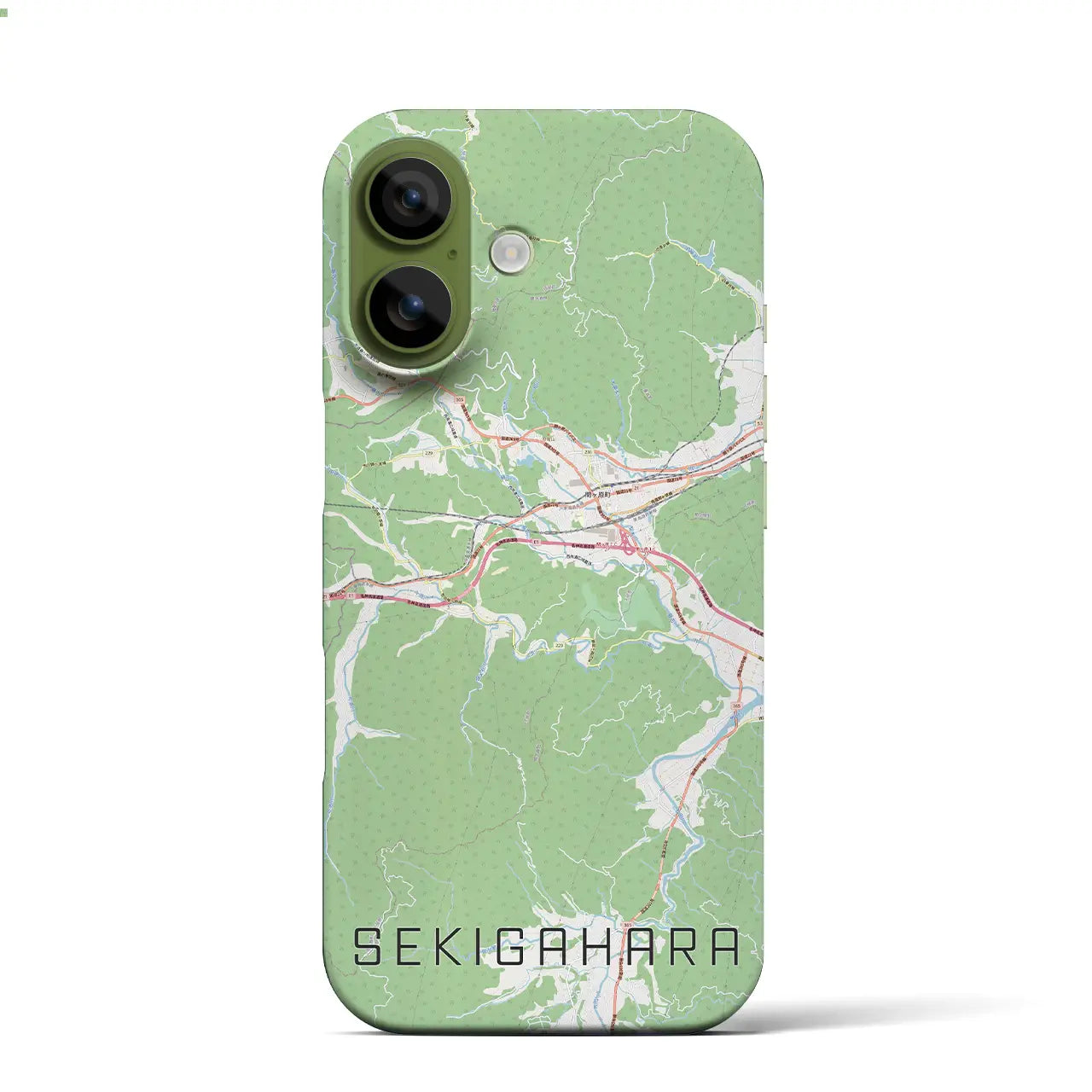 【関ケ原(岐阜県)】地図柄iPhoneケース(バックカバータイプ)