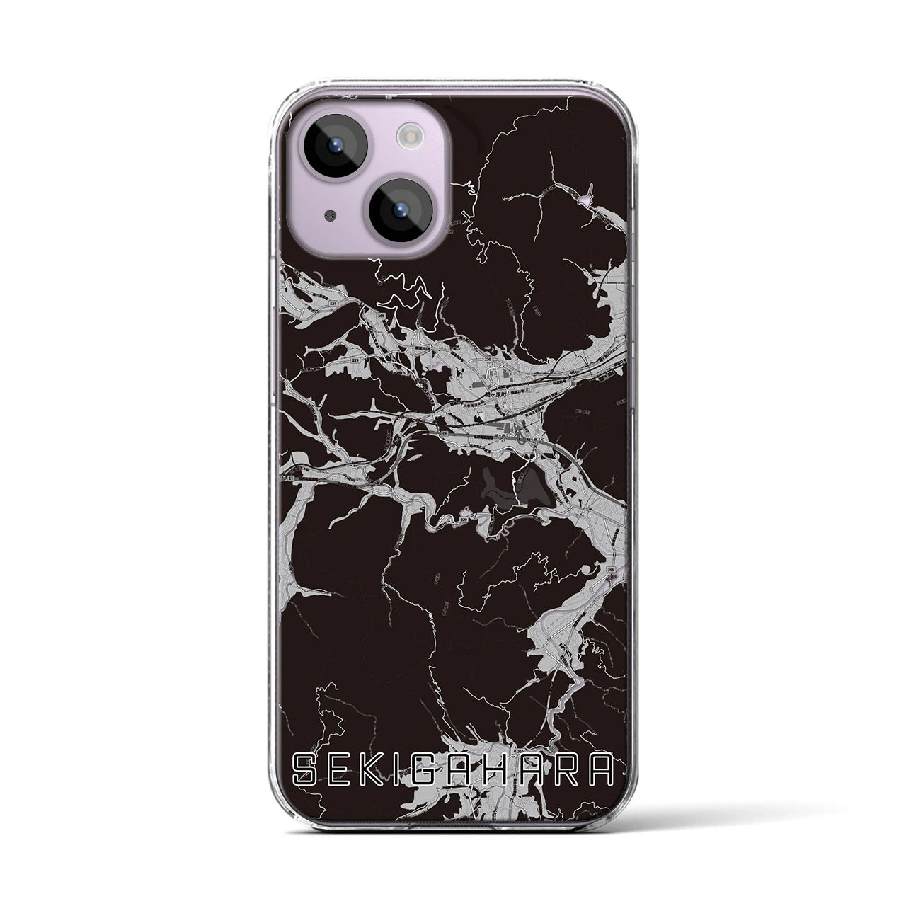 【関ケ原(岐阜県)】地図柄iPhoneケース(クリアタイプ)