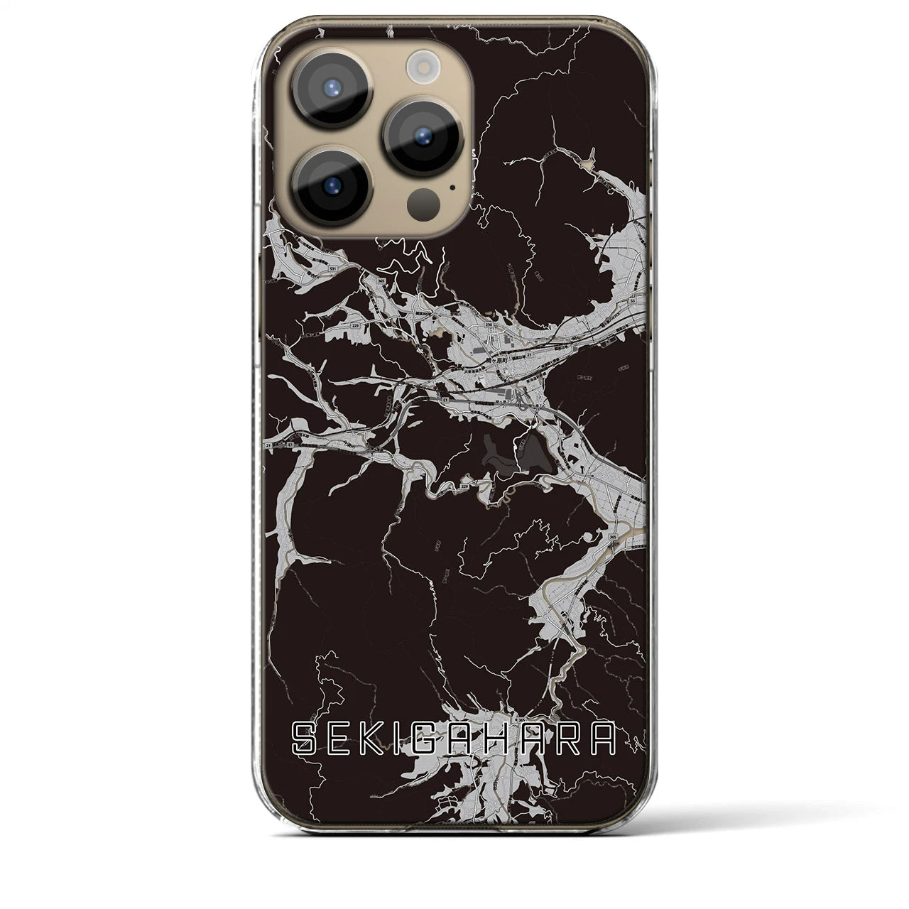 【関ケ原(岐阜県)】地図柄iPhoneケース(クリアタイプ)