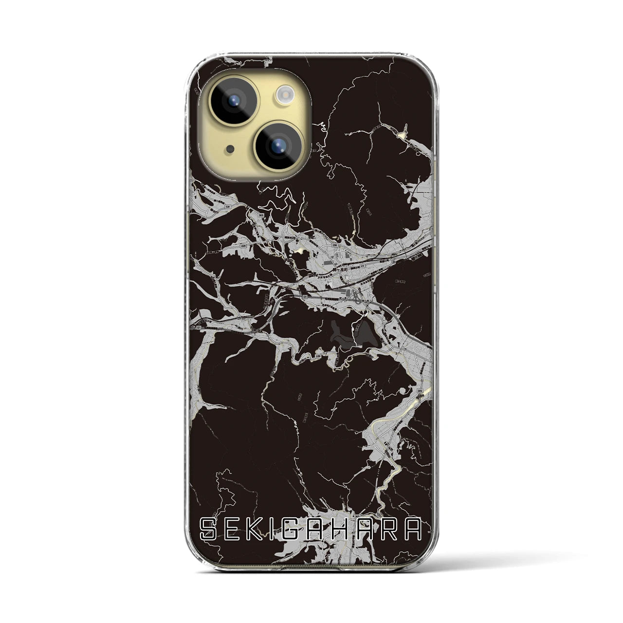 【関ケ原(岐阜県)】地図柄iPhoneケース(クリアタイプ)