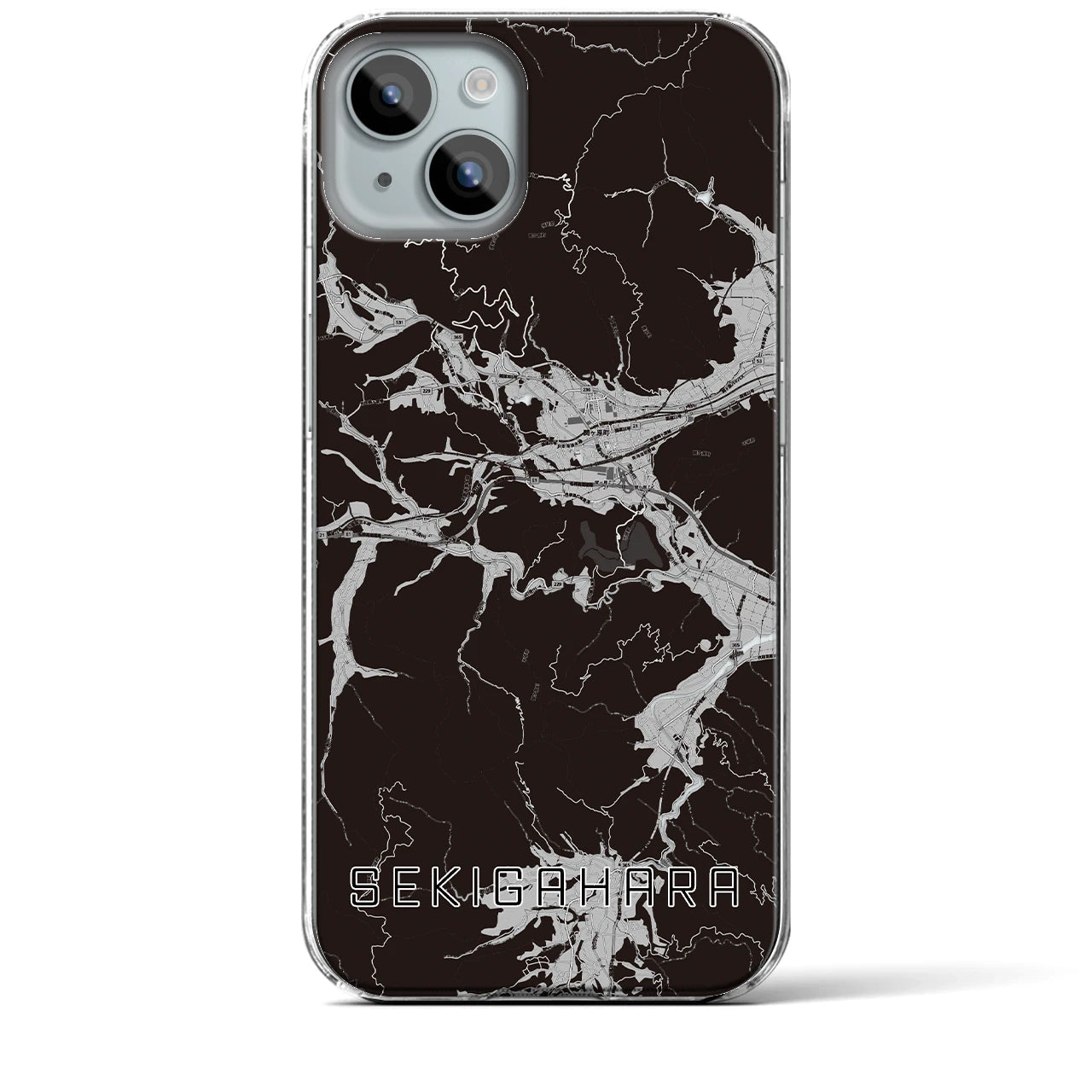 【関ケ原(岐阜県)】地図柄iPhoneケース(クリアタイプ)
