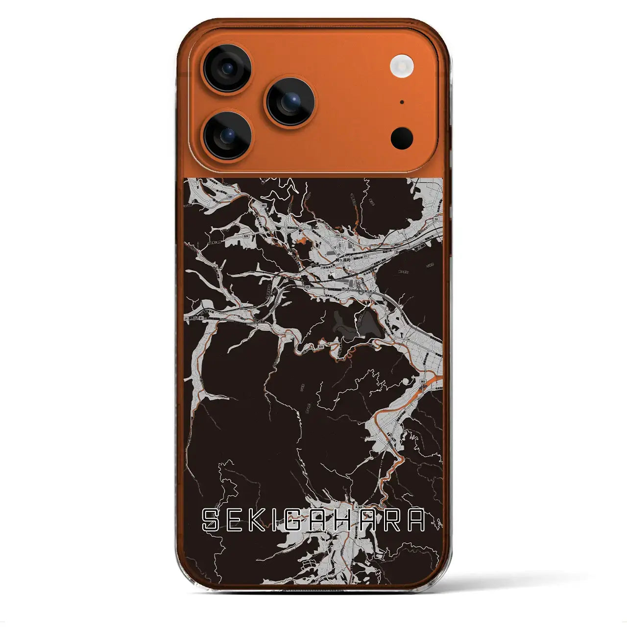 【関ケ原(岐阜県)】地図柄iPhoneケース(クリアタイプ)モノトーン・iPhone 17 Pro Max 用