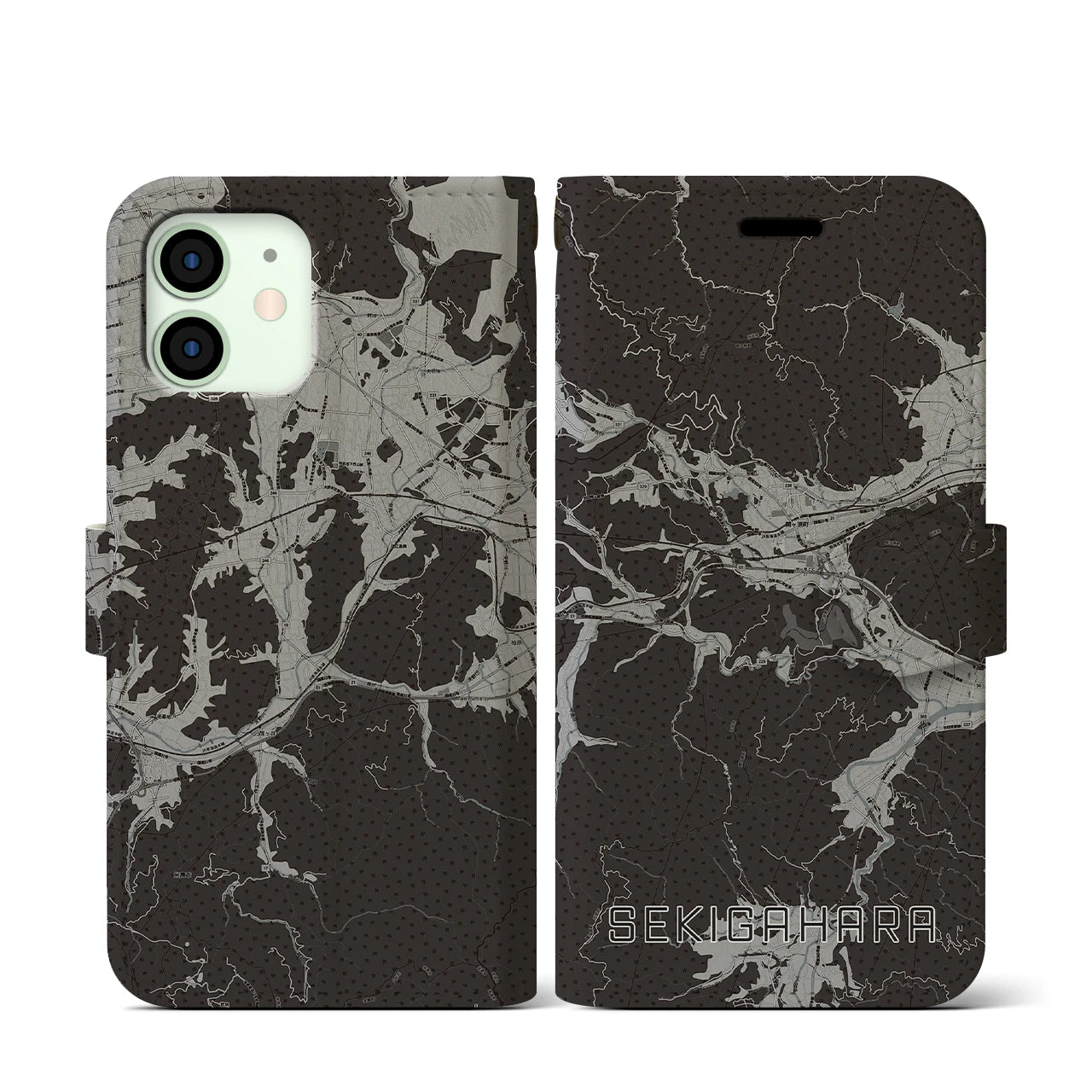 【関ケ原(岐阜県)】地図柄iPhoneケース(手帳タイプ)