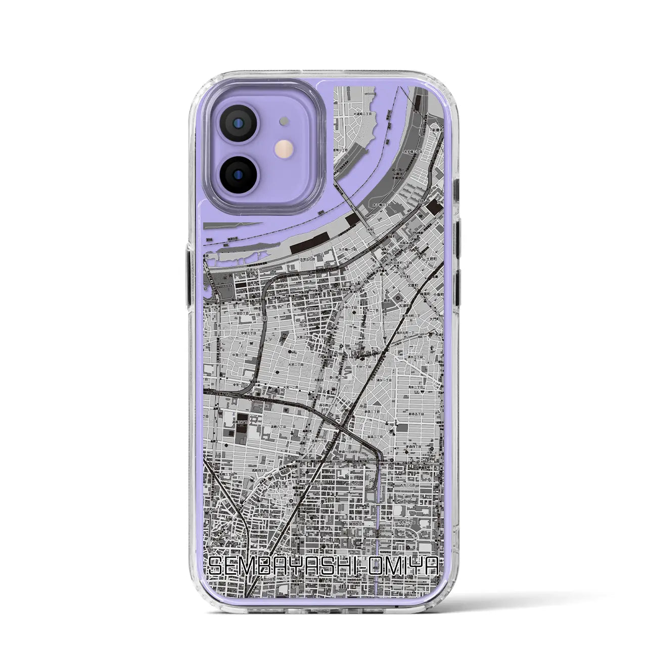 【千林大宮(大阪府)】地図柄iPhoneケース(MagSafeタイプ)