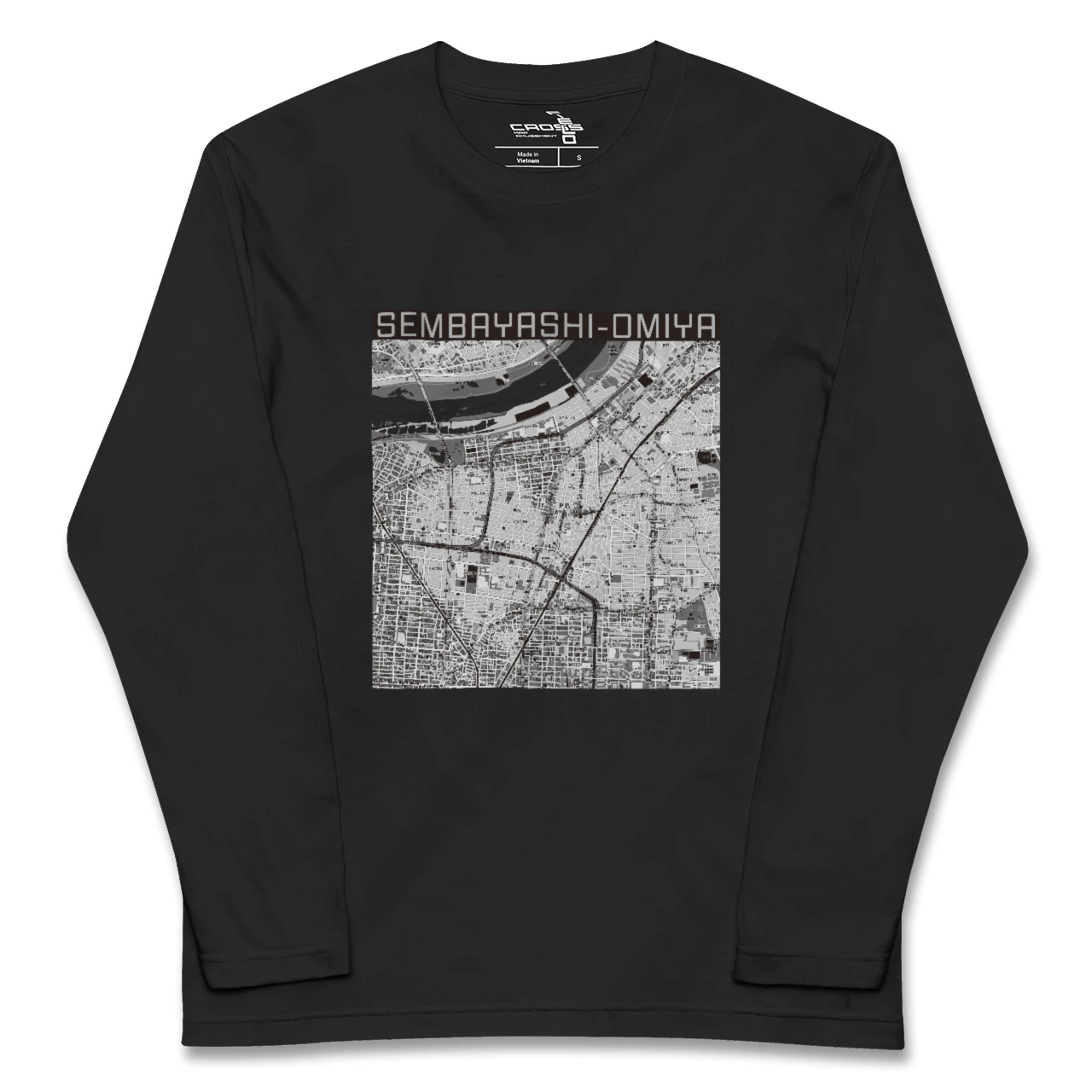 【千林大宮(大阪府)】地図柄ロングスリーブTシャツ