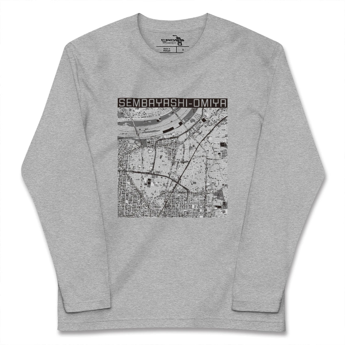 【千林大宮(大阪府)】地図柄ロングスリーブTシャツ