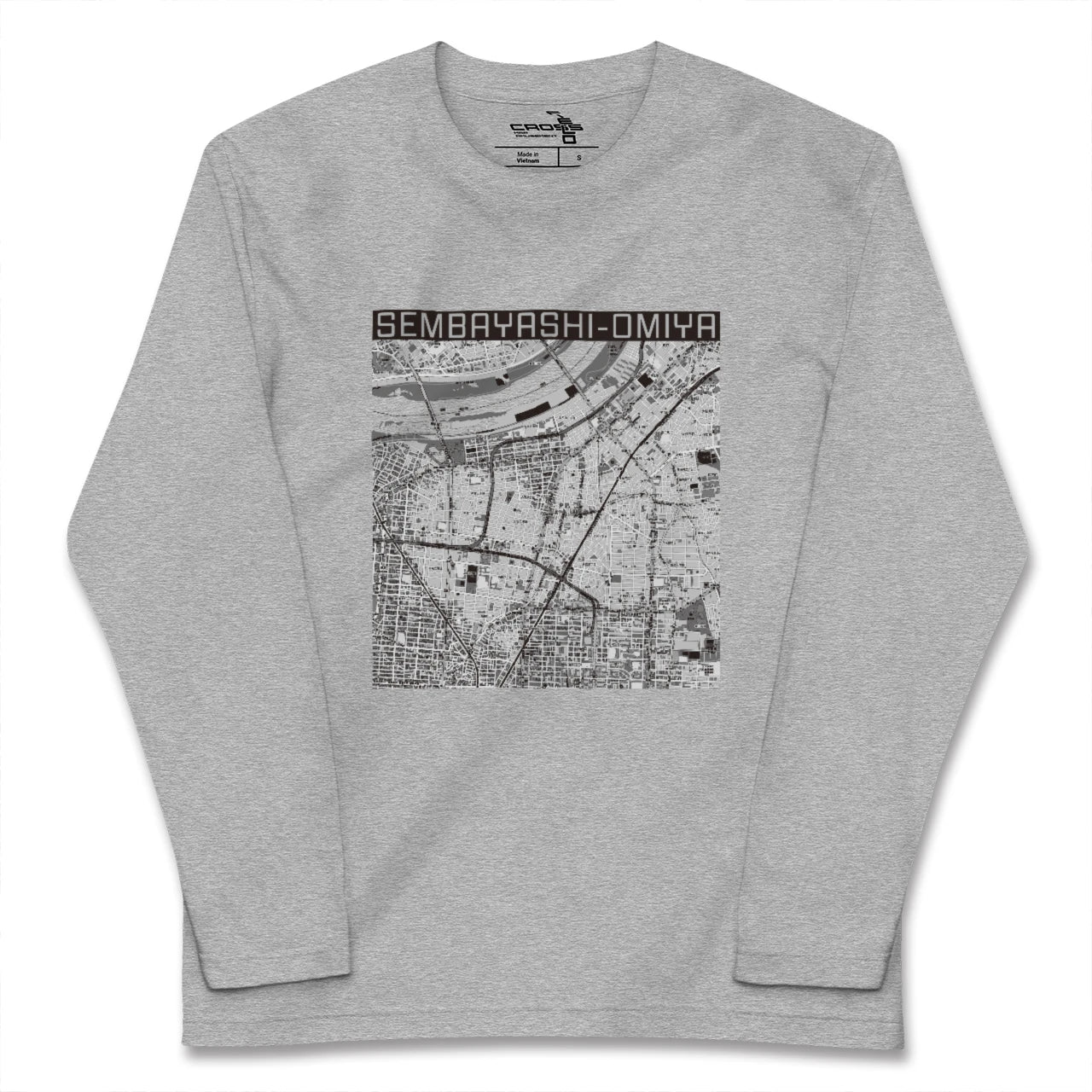 【千林大宮(大阪府)】地図柄ロングスリーブTシャツ