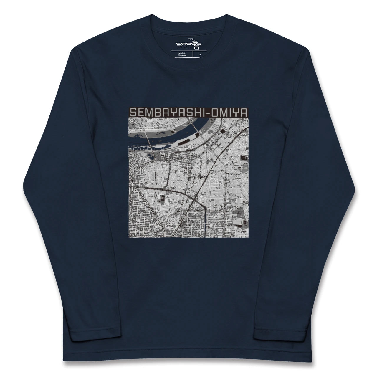 【千林大宮(大阪府)】地図柄ロングスリーブTシャツ