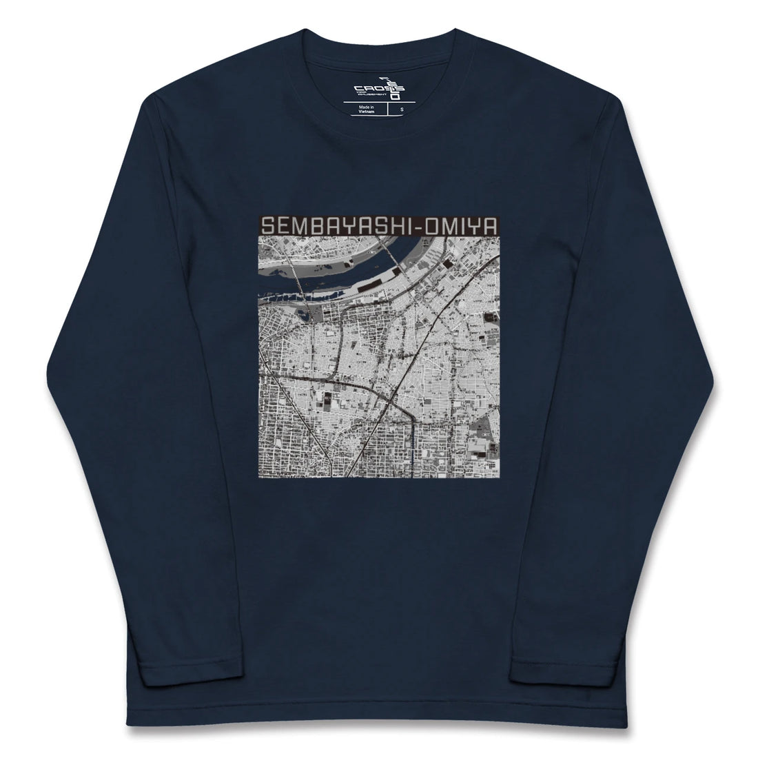 【千林大宮(大阪府)】地図柄ロングスリーブTシャツ