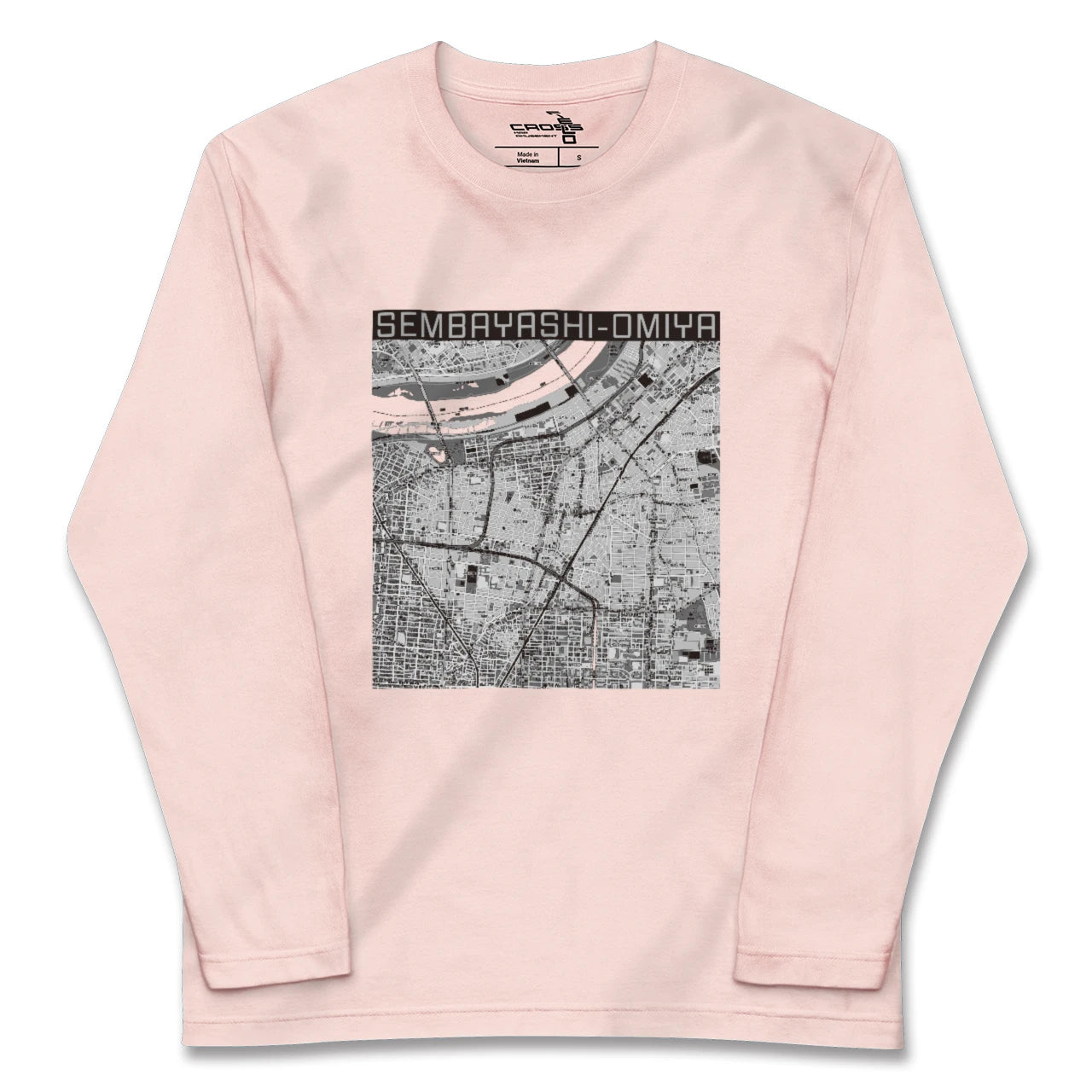 【千林大宮(大阪府)】地図柄ロングスリーブTシャツ