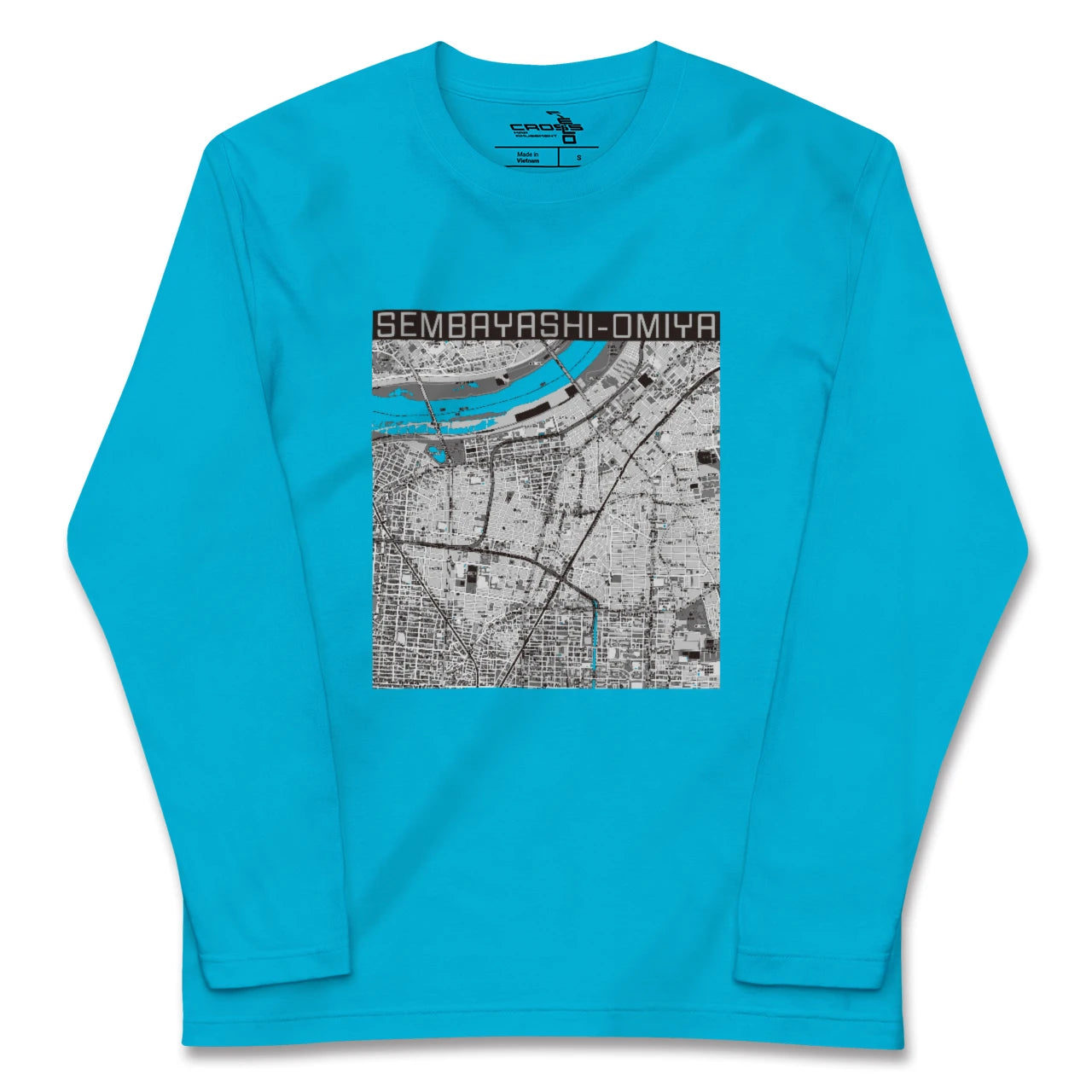 【千林大宮(大阪府)】地図柄ロングスリーブTシャツ