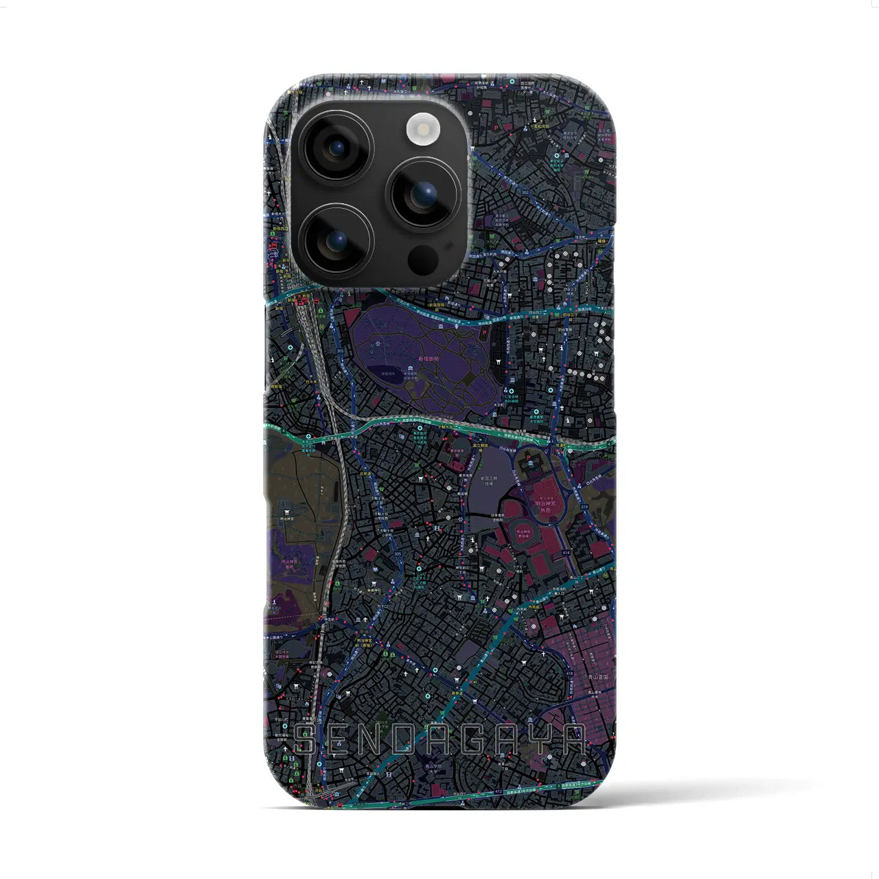 【千駄ケ谷(東京都)】地図柄iPhoneケース(バックカバータイプ)