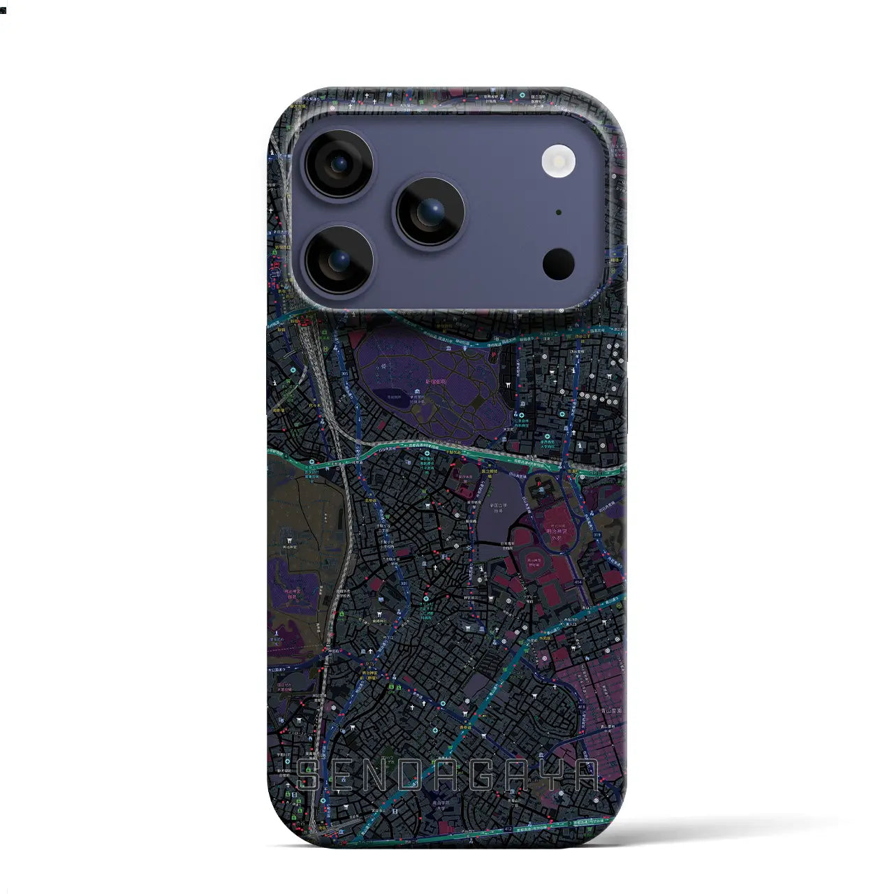 【千駄ケ谷(東京都)】地図柄iPhoneケース(バックカバータイプ)