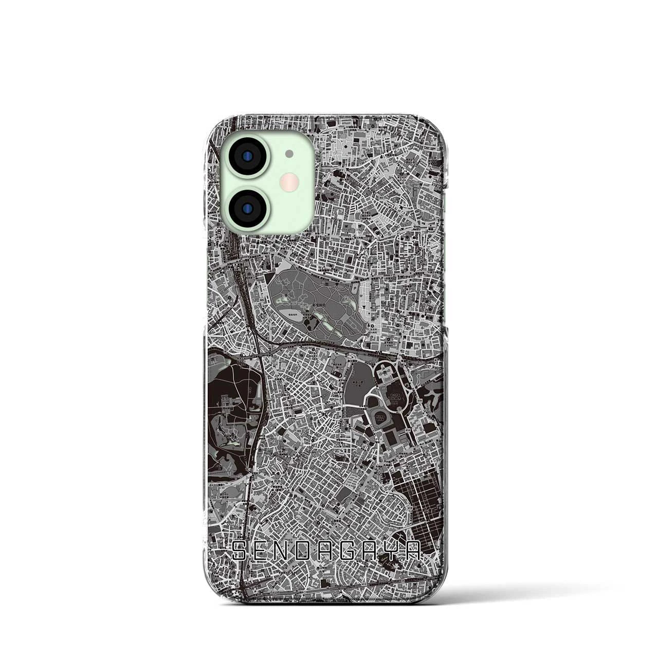 【千駄ケ谷(東京都)】地図柄iPhoneケース(クリアタイプ)