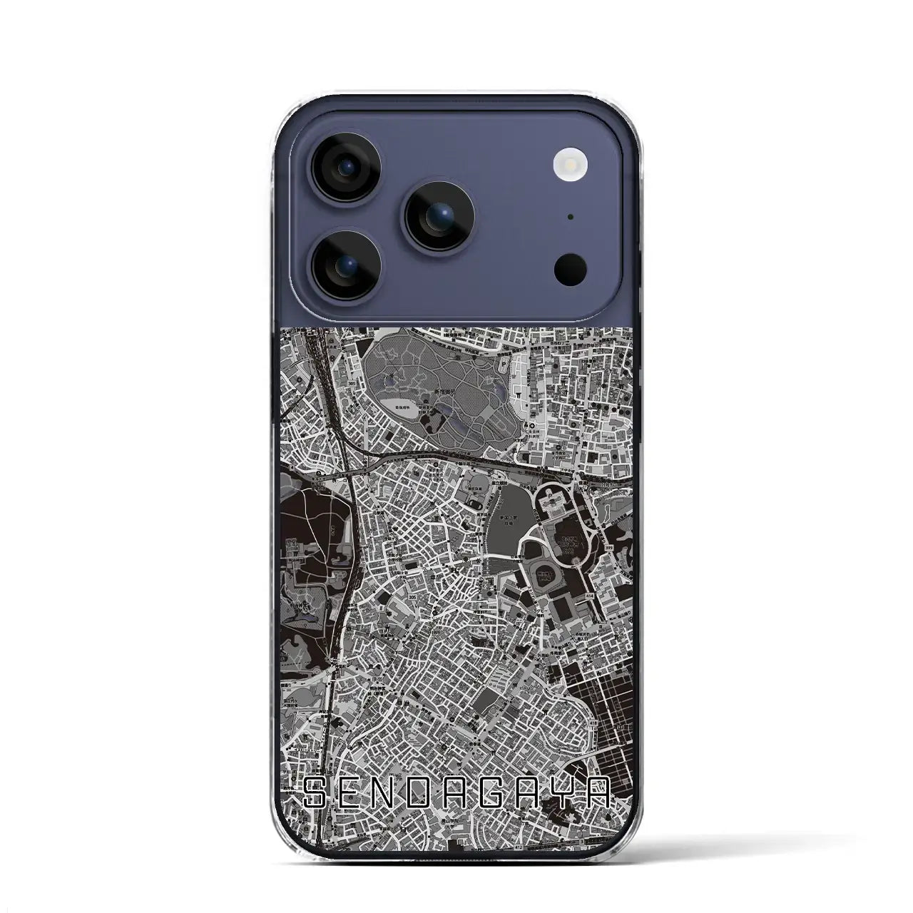 【千駄ケ谷(東京都)】地図柄iPhoneケース(クリアタイプ)