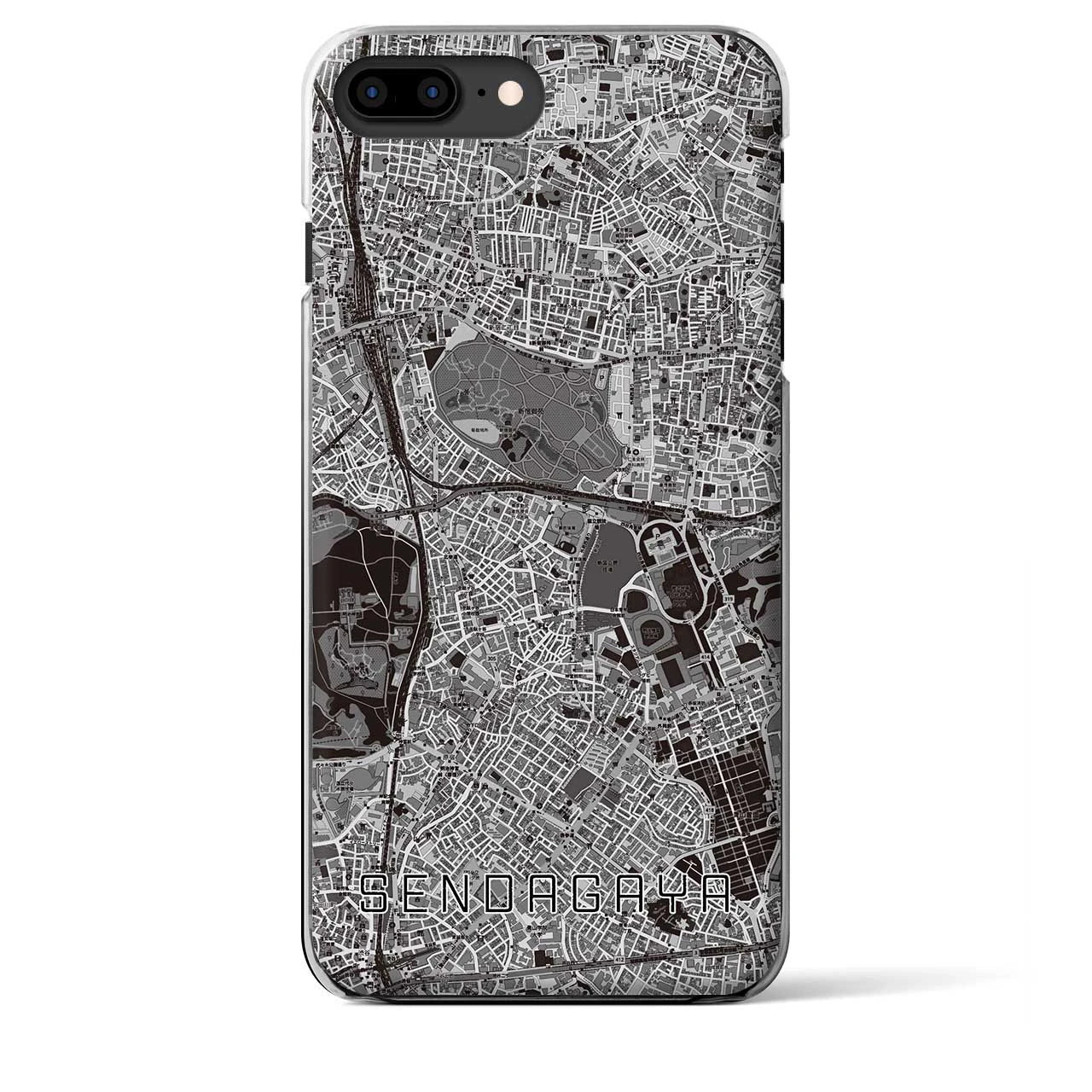 【千駄ケ谷(東京都)】地図柄iPhoneケース(クリアタイプ)