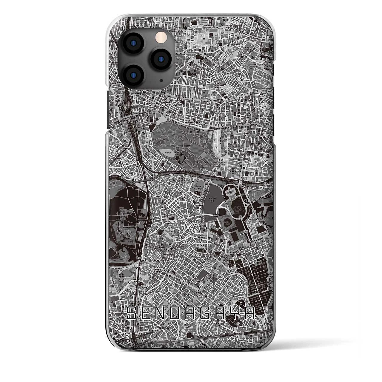 【千駄ケ谷(東京都)】地図柄iPhoneケース(クリアタイプ)