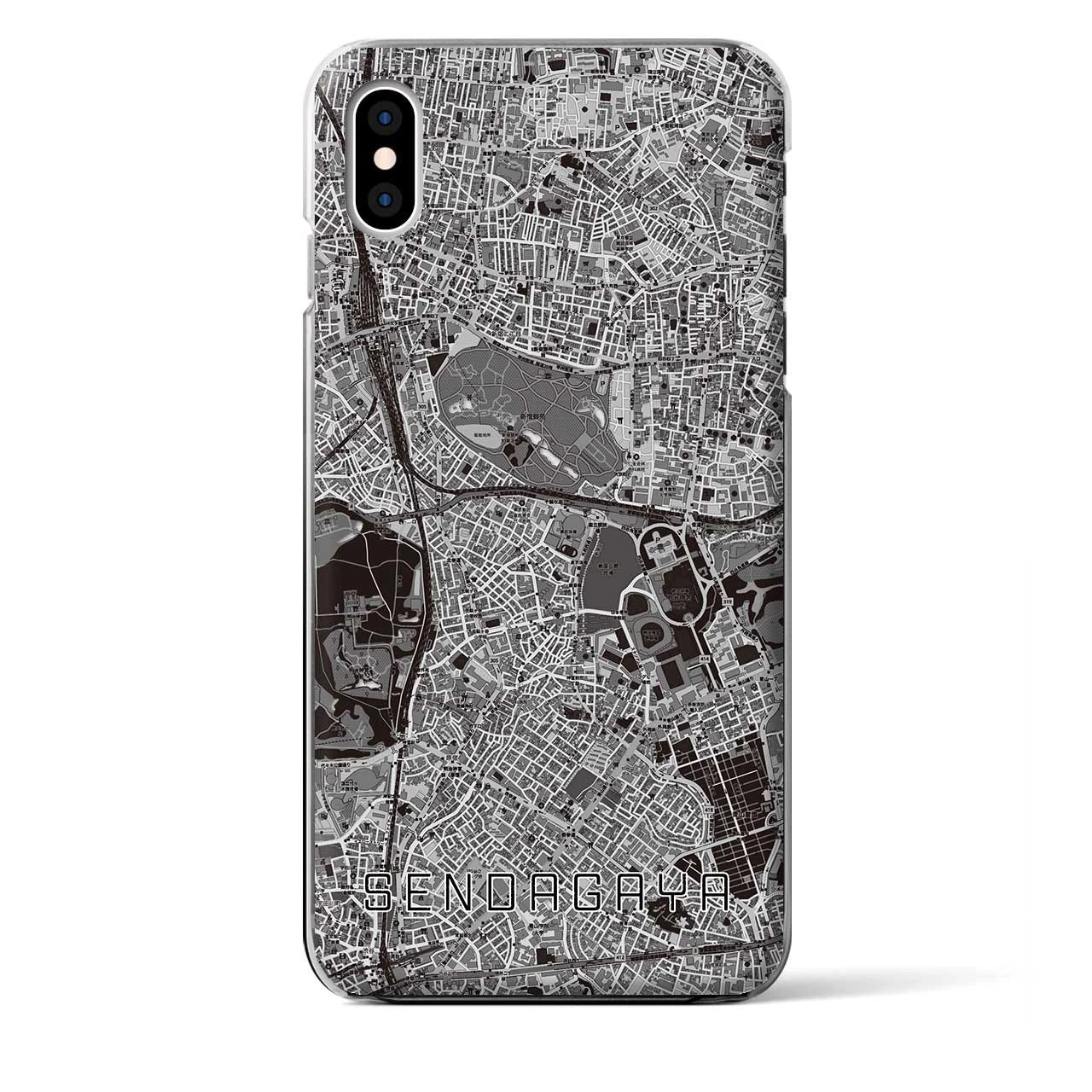 【千駄ケ谷(東京都)】地図柄iPhoneケース(クリアタイプ)