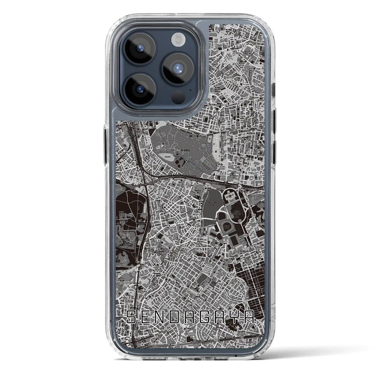 【千駄ケ谷(東京都)】地図柄iPhoneケース(MagSafeタイプ)