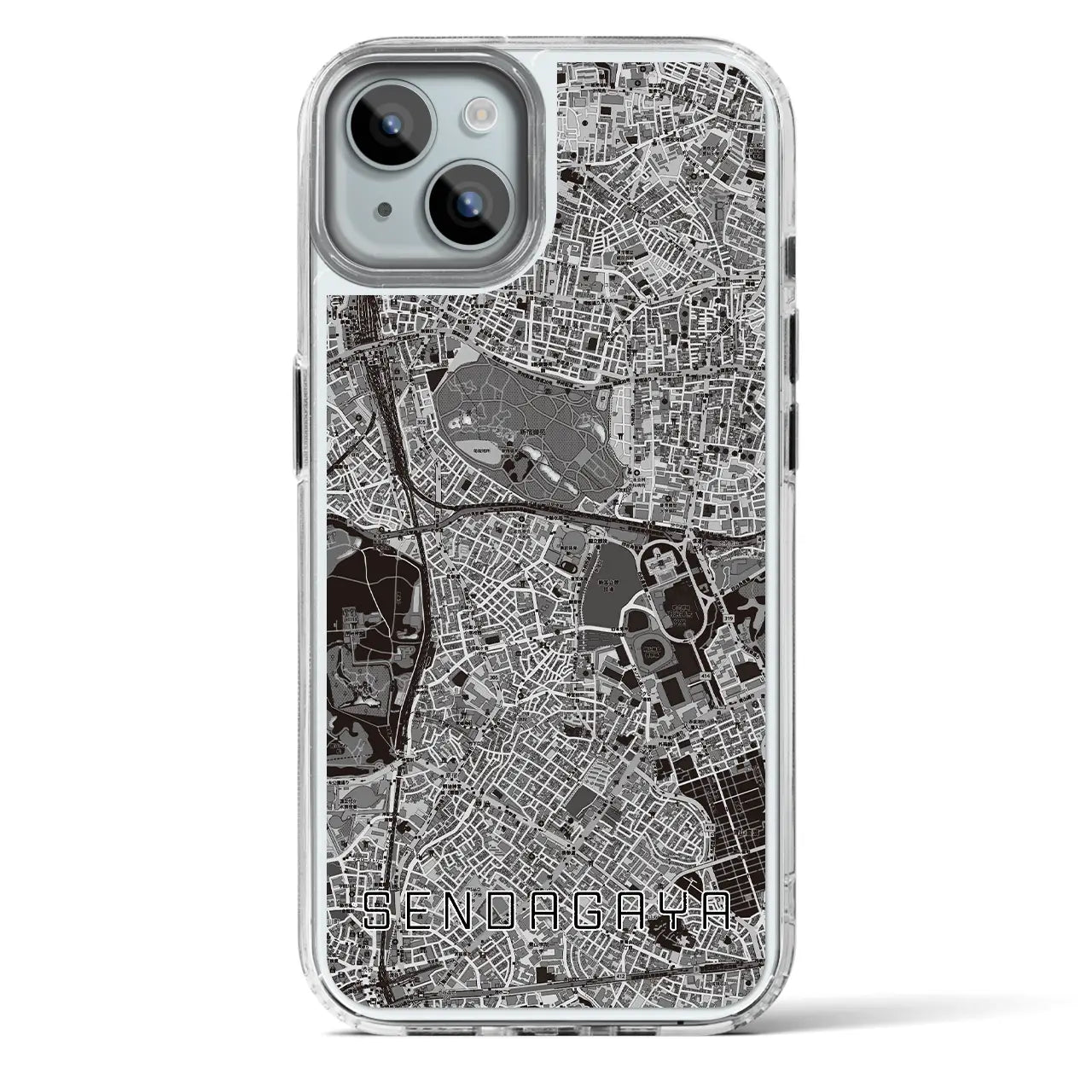 【千駄ケ谷(東京都)】地図柄iPhoneケース(MagSafeタイプ)