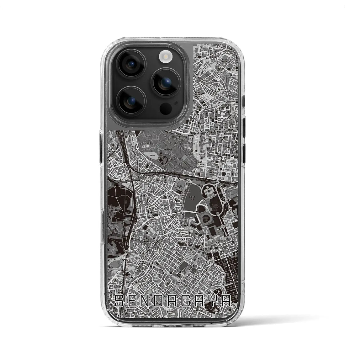 【千駄ケ谷(東京都)】地図柄iPhoneケース(MagSafeタイプ)