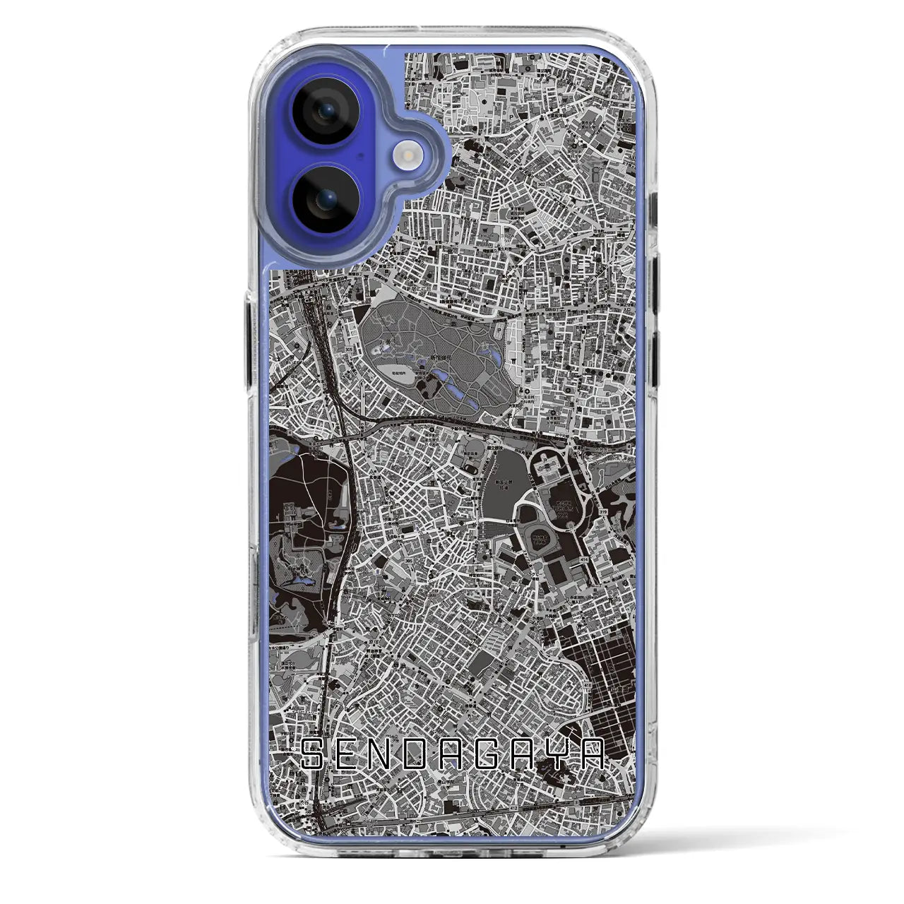 【千駄ケ谷(東京都)】地図柄iPhoneケース(MagSafeタイプ)