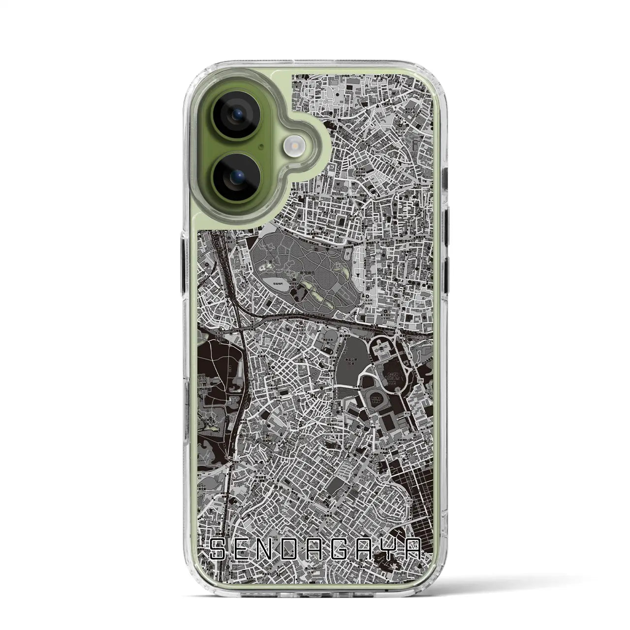 【千駄ケ谷(東京都)】地図柄iPhoneケース(MagSafeタイプ)