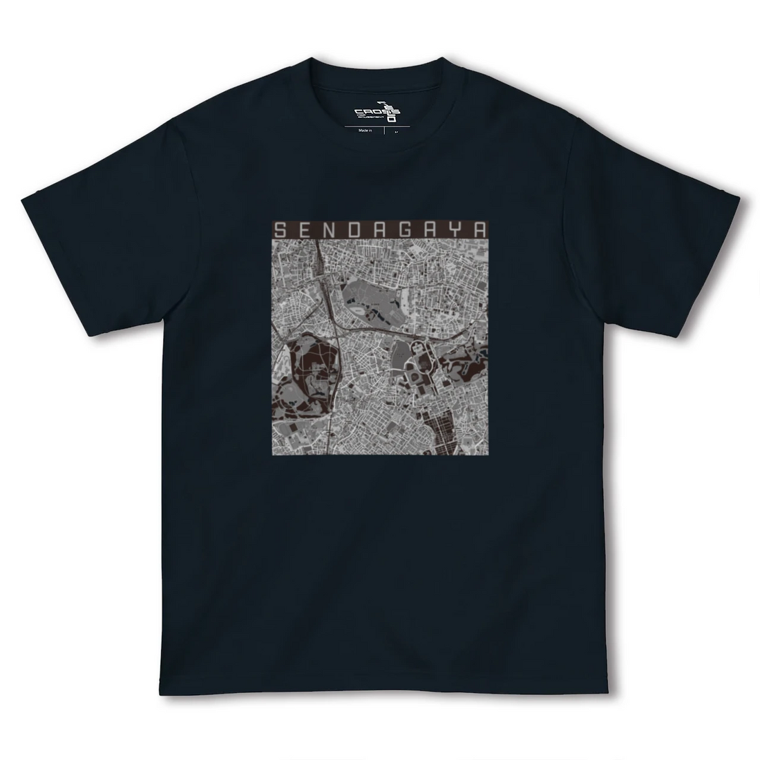 【千駄ケ谷(東京都)】地図柄ヘビーウェイトTシャツ