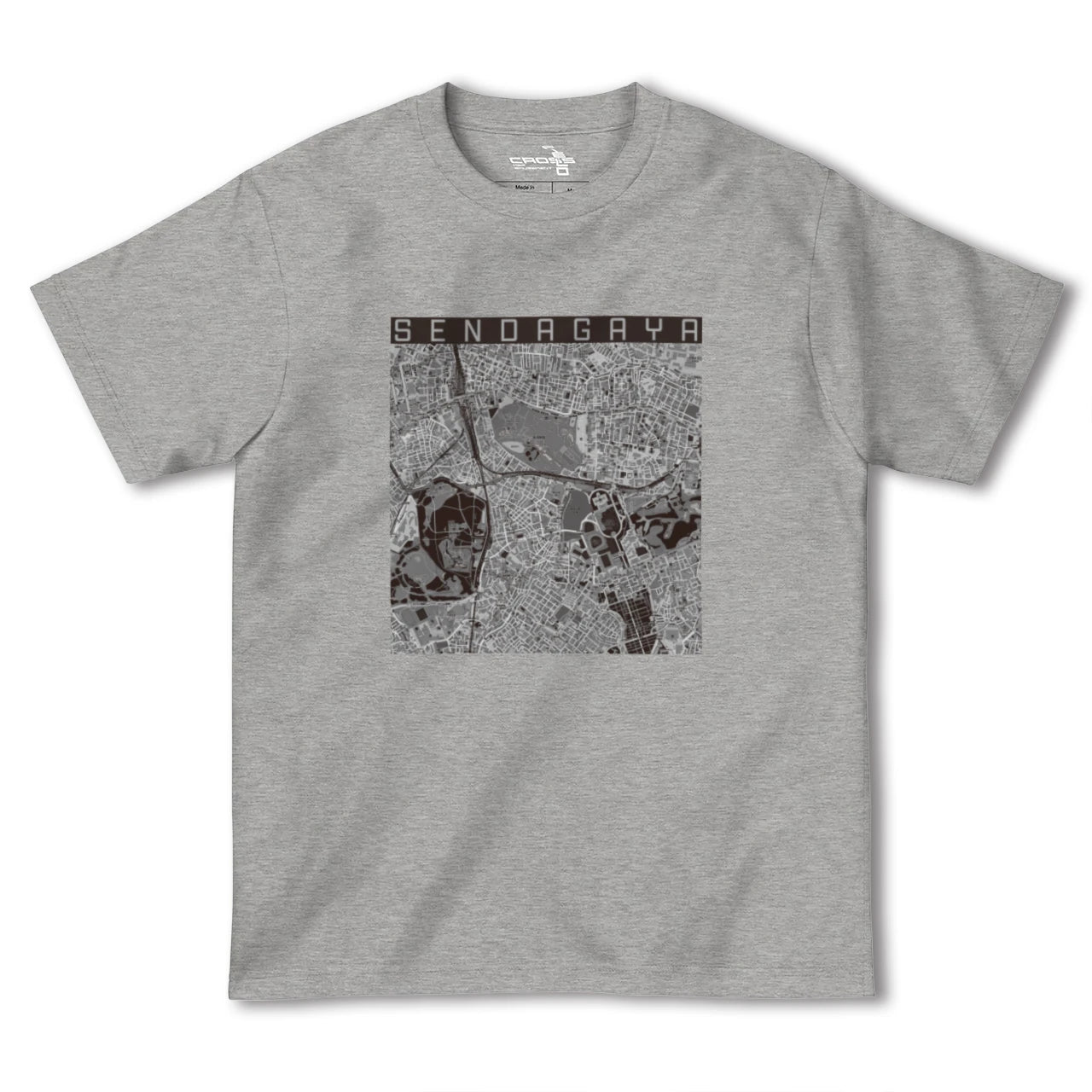 【千駄ケ谷(東京都)】地図柄ヘビーウェイトTシャツ