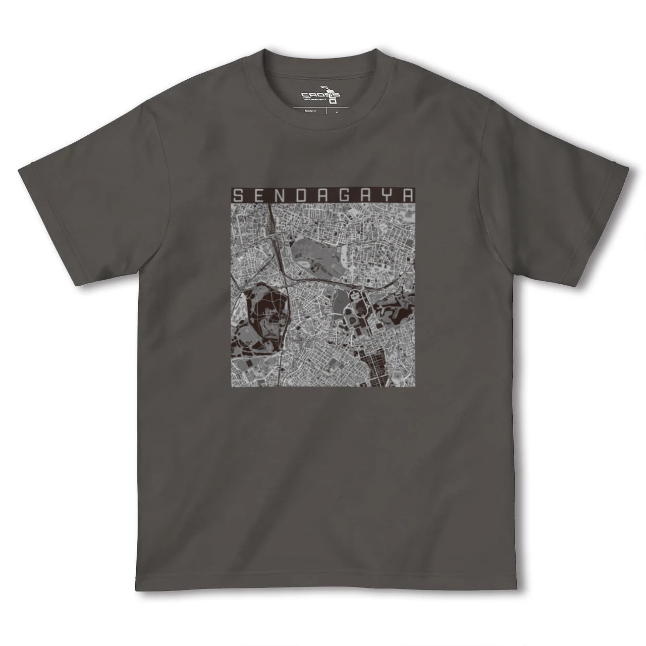 【千駄ケ谷(東京都)】地図柄ヘビーウェイトTシャツ