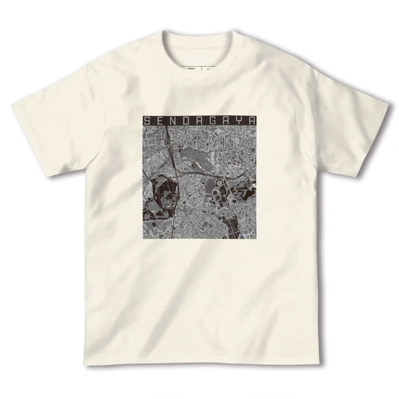【千駄ケ谷(東京都)】地図柄ヘビーウェイトTシャツ