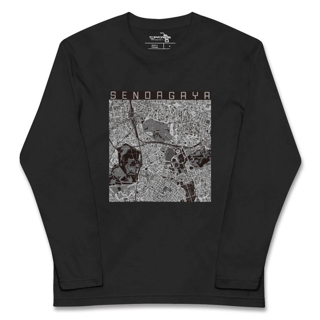 【千駄ケ谷(東京都)】地図柄ロングスリーブTシャツ