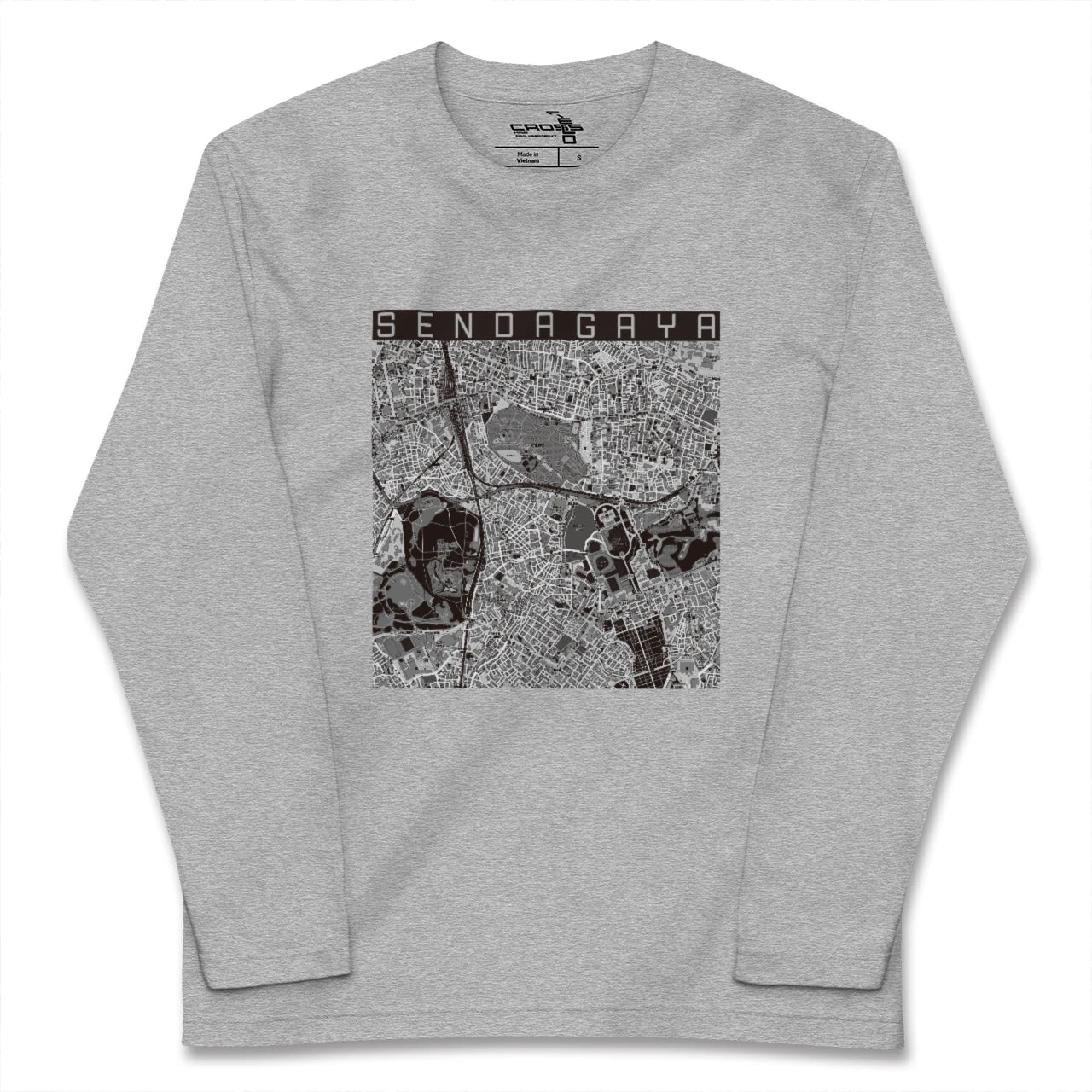【千駄ケ谷(東京都)】地図柄ロングスリーブTシャツ