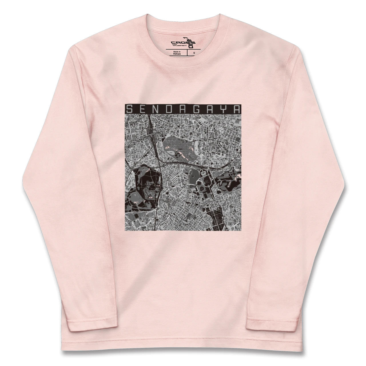 【千駄ケ谷(東京都)】地図柄ロングスリーブTシャツ