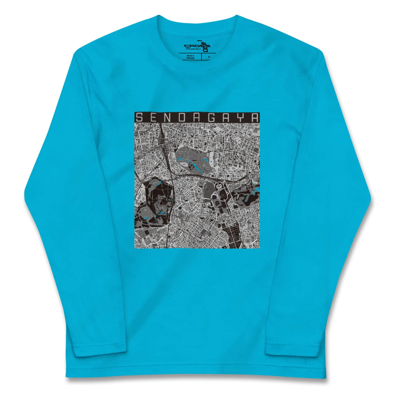 【千駄ケ谷(東京都)】地図柄ロングスリーブTシャツ