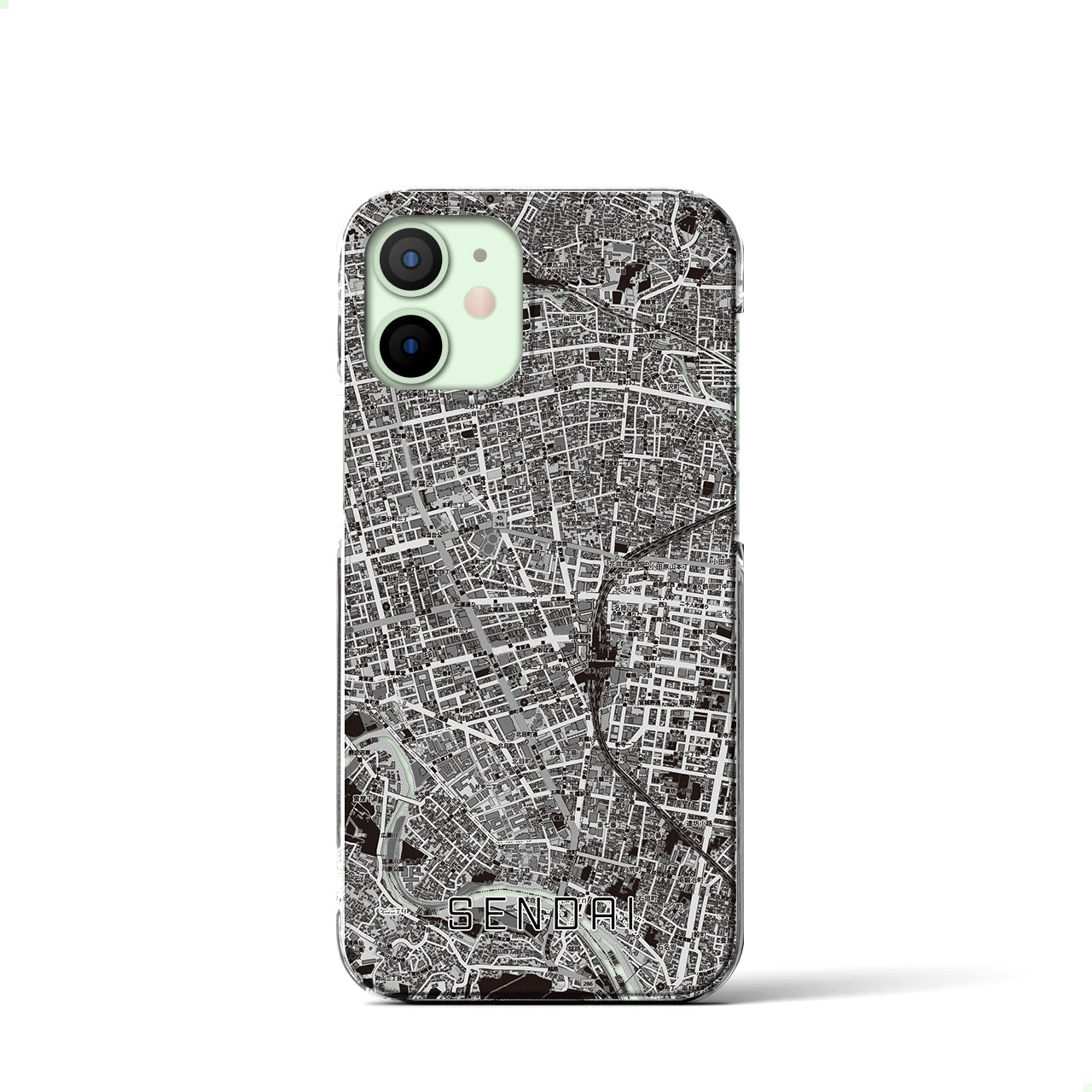 【仙台2(宮城県)】地図柄iPhoneケース(クリアタイプ)